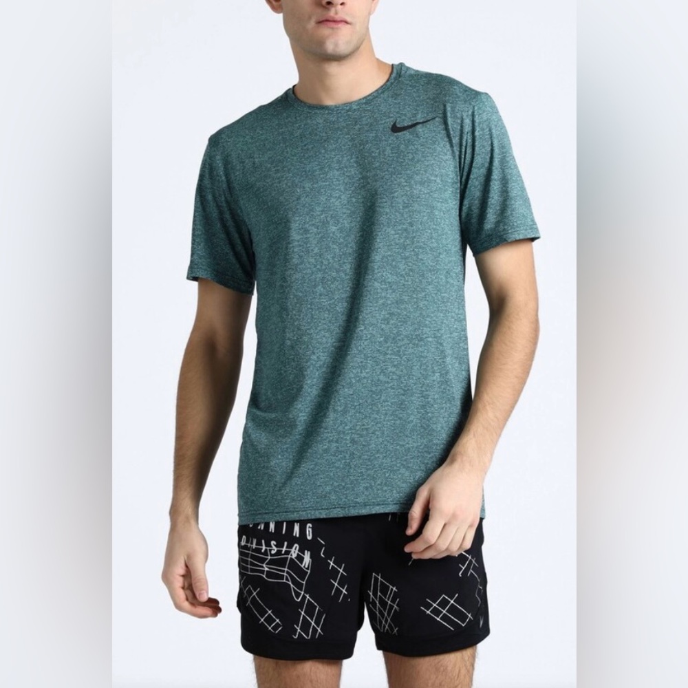 Nike Dri-fit Men's Short-sleeve Training Top T-shirt Emerald Green